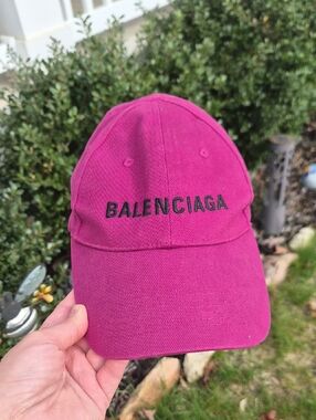 Balenciaga Fuchsia Logo Baseball Cap